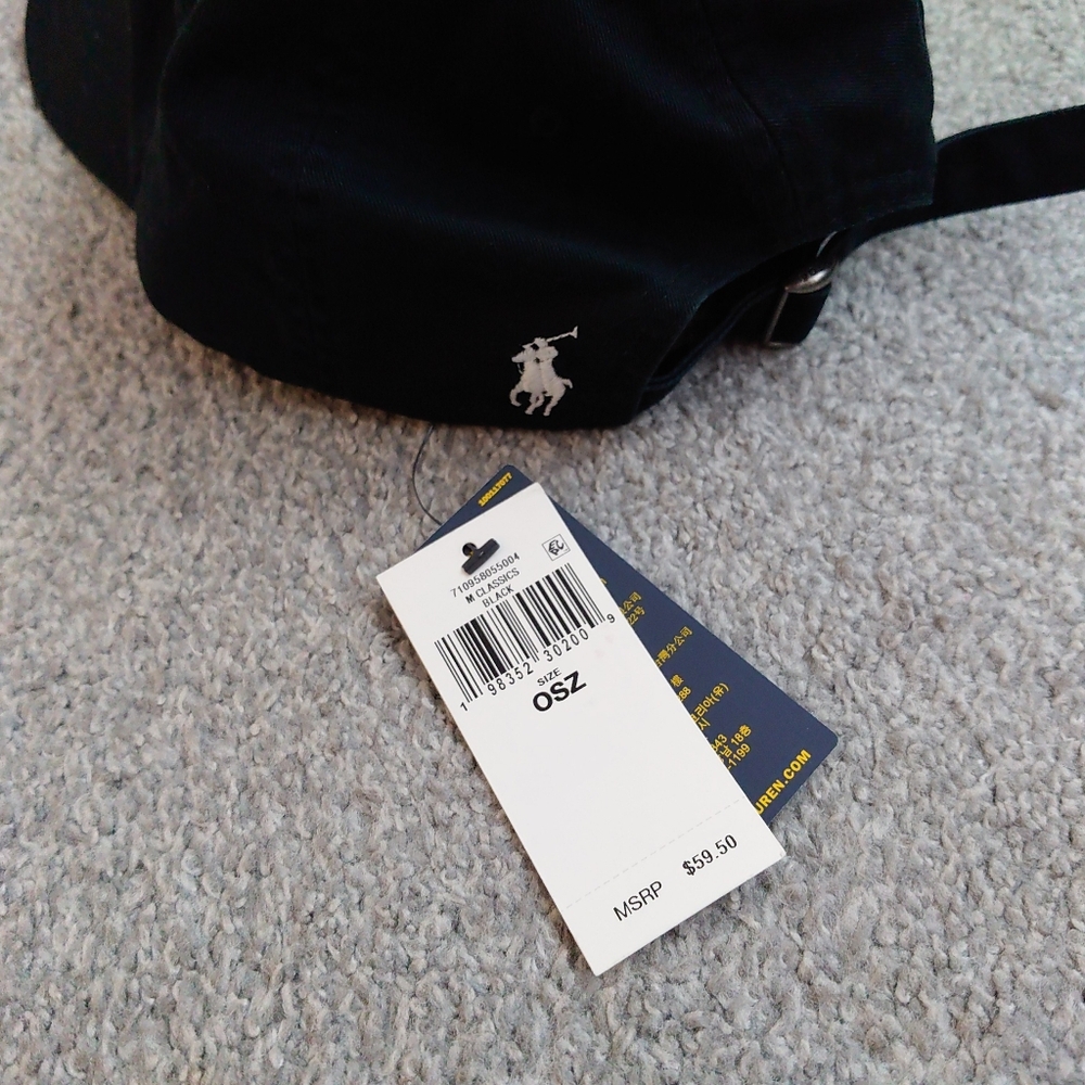 Polo Ralph Lauren Cotton Twill Ball Cap Black - Picture 9 of 13